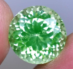 8.70 Ct Natural Green Peridot Round Shape VVS Pak Gemstone AGL Certified - Picture 1 of 6
