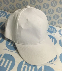 # Mens Womens Plain Poly Cotton Adjustable Baseball Cap Printing Caps Summer Hat - Picture 1 of 6