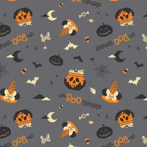 Un-Boo-Lievable by Camelot Gray Orange ~Mickeys Not So Scary Halloween~BTY - Picture 1 of 1