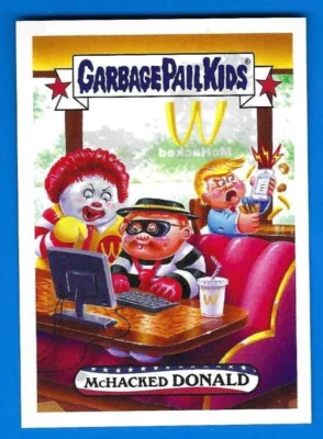 2017 TRUMPOCRACY 1ST 100 DAYS #120 McHACKED DONALD TOPPS WACKY PACKAGES - Image 1 of 3