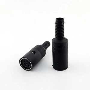 Conector de cable conector hembra DIN de 6 pines con mango de plástico 5 piezas - Imagen 1 de 7