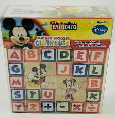 Disney Mickey Mouse Clubhouse Mickey & Minnie Learn & Grow Blocks New ABC - Image 1 of 4