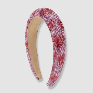 $32 Bari Lynn Girl's Pink Crystal Heart Headband - Picture 1 of 3
