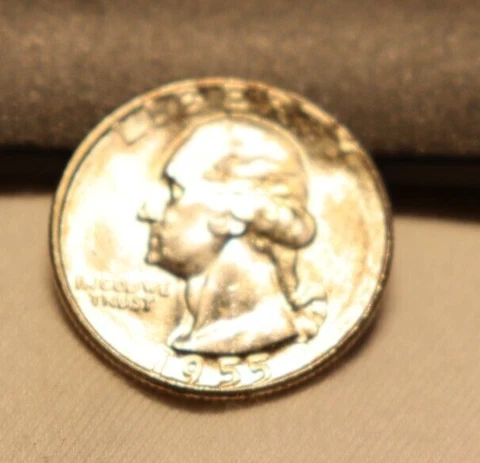 1955 US Washington Quarter 25 Cent Unc Cover