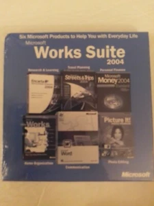 Microsoft Works Suite 2004 CD-ROM Set Brand New Factory Sealed With Word Key - Picture 1 of 2