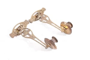Set Of Old Wall Candle Holders Candle Stands Holders Brass Art Nouveau Vintage - Picture 1 of 12