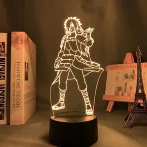 Acrylic LED Night Light Anime NARUTO Itachi Uchiha 3D Lamp Bedroom Decor Gift - Picture 1 of 31