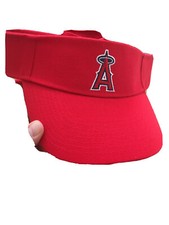 los angeles angels of anaheim red visor hat 
