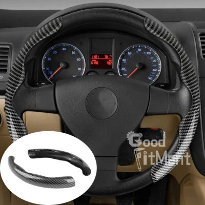 Für VW Golf Polo Passat CC Tiguan Kohlefaser 38cm Lenkradbezug Lenkradschoner - Bild 1 von 4