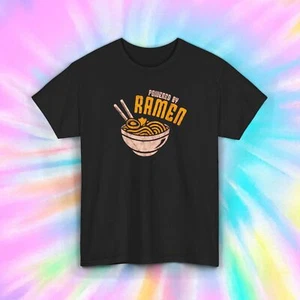 Powered by Ramen Shirt Funny Food Lover Noodle Bowl Gift Tee for Men Women S-5XL - Picture 1 of 8