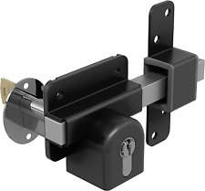 1490086 Long Throw Lock (keyed Both Sides), Heavy Duty Stainless Steel in Black 