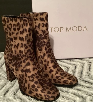 Botines Top Moda Leopardo Talla 6 1/2 Foto 1 de 4