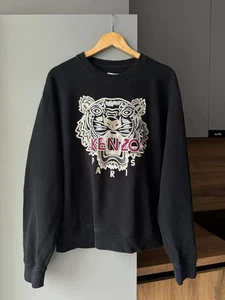 Kenzo Sweatshirt Black Crew Neck Men’s UK L - Picture 1 of 6