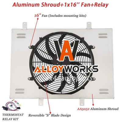 Aluminum Shroud Fan Relay Kits For 1999-03 2001 2002 Dodge Ram 2500 1500 3500 — 第 1/4 张图片