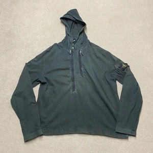 Vintage Stone Island Double Zip Hoodie 2XL Men's Green Faded 2002 Smock - Picture 1 of 14