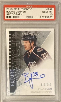 Boone Jenner 2013 SP Authentic Future Watch Auto # 299 RC PSA 10 Pop 11 Columbus - Image 1 of 2