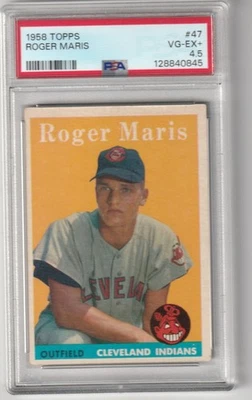 1958 Topps Роджер Марис No47, PSA VG-EX+ 4,5 - Изображение 1 из 2