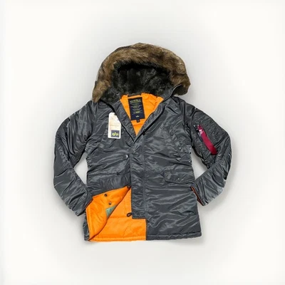 NUEVA Parka Alpha Industries Slim Fit N-3B Gris Clima Extremo Frío Para Hombre Talla XS Foto 1 de 4