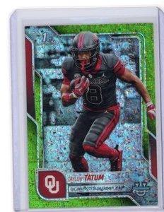 Mini refractor de diamante Bowman Chrome U Taylor Tatum 2025 verde lima 1st/275 - Imagen 1 de 2