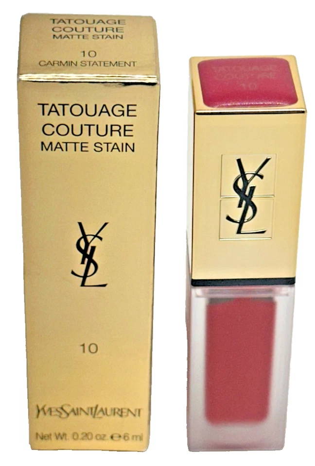 Mancha mate Yves Saint Laurent Tatouage Couture - 10 Carmin Statement - 0,20 oz Foto 1 de 1