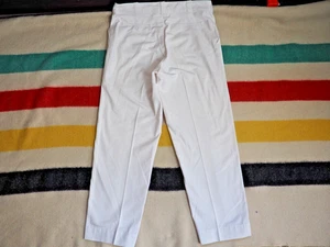 VTG 60s 70s Angelica Polycotton Twill Talon USA White 35x29 Chino Work Pants Men - Picture 1 of 9