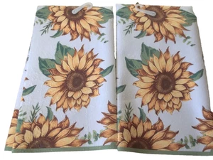 2 toallas de microfibra impresas iguales (15"x25") girasoles - Imagen 1 de 2