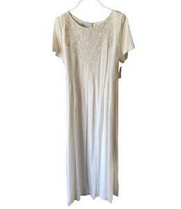 Maxi abito vintage Sarah Elizabeth Cottagecore bianco 14 romantico femminile NUOVO - Foto 1 di 6