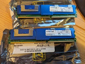 2x Crucial 1GB CT12872AF53E DDR2-533MHz PC2-4200F ECC Fully Buffered 240pin - Picture 1 of 1