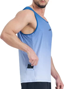 Mens Tank Tops Quick Dry Workout Muscle Sleeveless Shirts for Summer Bodybuildin - Picture 1 of 12