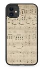 Old Retro Music Writing Rubber Phone Case Musical Sheet Sheets Notes Scores BC57