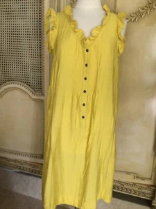New York & Company Women  Rayon blend Dress Yellow Size 14 - Picture 1 of 19