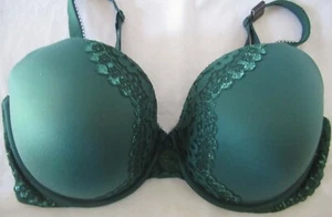 Victoria's Secret BODY by VICTORIA PERFECT SHAPE 36DDD Hunter Green w Lace NEW - Picture 1 of 4