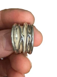 VTG Sterling Silver 925 Wide Band Size 6.5 Jewelry - Picture 1 of 7