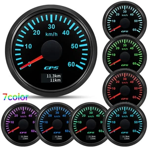 2" 52MM Negro GPS Velocímetro 0-60km/h Medidor para Barco - Imagen 1 de 12
