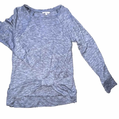 Suéter Juicy Couture para mujer talla XL azul jaspeado manga larga torcido delantero usado en excelente estado Foto 1 de 4