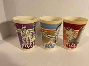 Star Wars 1979 Lot Of 3CocaCola Plastic Vintage Cups BobaFett,Chewbacca,Darth - Picture 1 of 9