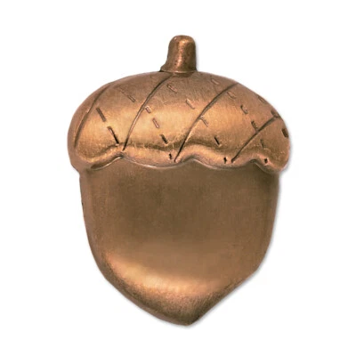 Broche de lapela antigo de bronze bolota outono outono PinMart - Imagem 1 de 4