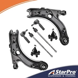 8pcs Front Lower Control Arm Ball Joint Tie Rod For Volkswagen Beetle Golf Jetta - Picture 1 of 7