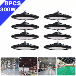 300W High Bay Led Light 300 Watts Commercial Factory Warehouse Garage UFO Lights - Picture 1 of 13
