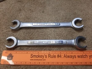 Craftsman Double End Flare Nut Line Wrench 11/16” x 5/8” Made in USA V 44173 - Picture 1 of 4