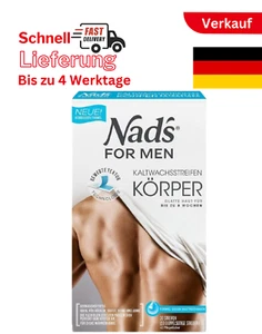 Nad's For Men Kaltwachsstreifen Männer - Haarentfernung für den Körper, alle Ha - Bild 1 von 5