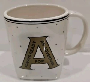 Anthropologie Dropcap Monogram "Always Ready For An Adventure" Square Base - Picture 1 of 5