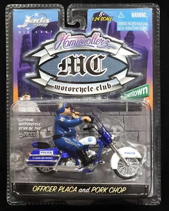Jada Homie Rollerz Motorcycle Club MC Police Officer Placa and Pork Chop 1:24 Bl - Picture 1 of 3