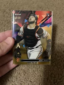 2021 Topps Finest gold refractor Joey Bart /50 RC - Picture 1 of 2