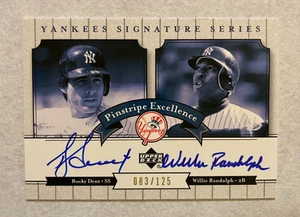 Bucky Dent Willie Randolph 2003-04 Yankees Signature Series Dual Auto /125 - Picture 1 of 2