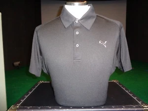 NEW MEN’S PUMA GOLF TECH S/S GOLF POLO SHIRT, BLACK, PICK A SIZE - Picture 1 of 2