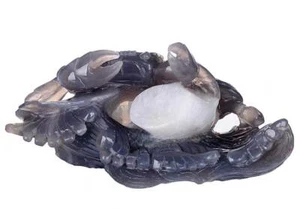7.64" Natural Geode Agate Crab Carving Collectibles Reiki Crafts, #AN37 - Picture 1 of 9