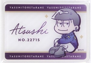 Mr. Osomatsu Brothers Character Acrylic Card Atsushi Chill Pattern Synapse Japan