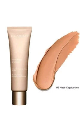 Clarins Pore Perfecting Matifying Foundation 05 Nude Capachino  - Image 1 of 4