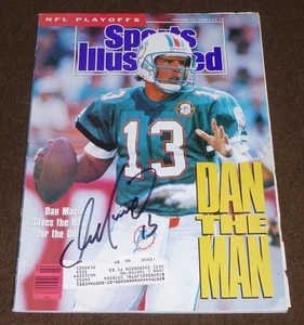 ¡DEPORTES FIRMADOS DAN MARINO ILUSTRADOS con PRUEBA EXACTA DE VIDEO! 14 de enero de 1991 - Imagen 1 de 1